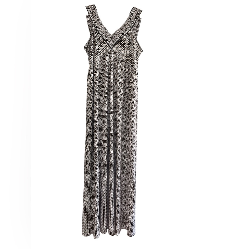 Max Studio Black and White Sleeveless V-Neck Sundress XS